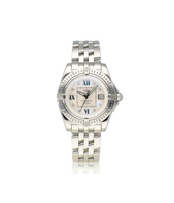 Breitling Galactic Sleek Edition 32 NEW BREITLING SERVICE - 2005 B+P | steel white diamond