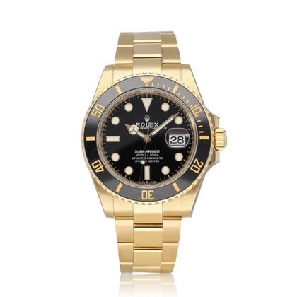 Submariner Date 41 NEW ROLEX SERVICE - 2021 B+P | yellow gold black Oyster