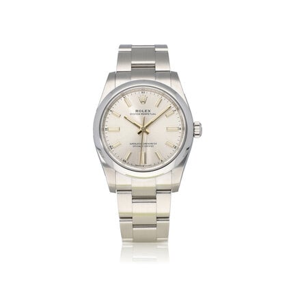 Oyster Perpetual 34 - 2021 box + papers | steel silver domed Oyster
