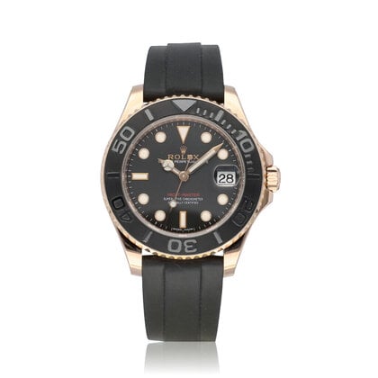 Yacht-master 37 - 2017 box + papers | rose gold medium - midsize Oysterflex / rubber
