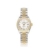 Rolex Lady-Datejust 28 NEW ROLEX SERVICE - 2020 B+P | steel / yellow gold white roman Jubilee