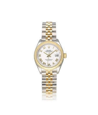 Rolex Lady-Datejust 28 NEW ROLEX SERVICE - 2020 B+P | steel / yellow gold white roman Jubilee