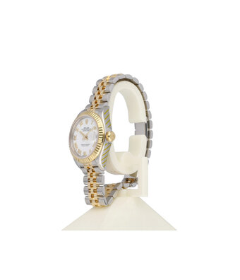 Rolex Lady-Datejust 28 NEW ROLEX SERVICE - 2020 B+P | steel / yellow gold white roman Jubilee