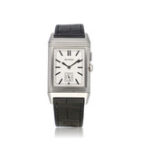 Jaeger-LeCoultre Reverso Grande Ultra Thin Duoface  NEW JLC STRAP - 2013 B+P | steel white - black | ref. 2