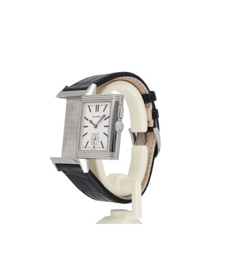 Jaeger-LeCoultre Reverso Grande Ultra Thin Duoface  NEW JLC STRAP - 2013 B+P | steel white - black | ref. 2