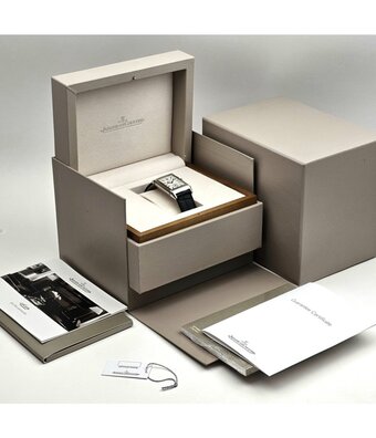 Jaeger-LeCoultre Reverso Grande Ultra Thin Duoface  NEW JLC STRAP - 2013 B+P | steel white - black | ref. 2