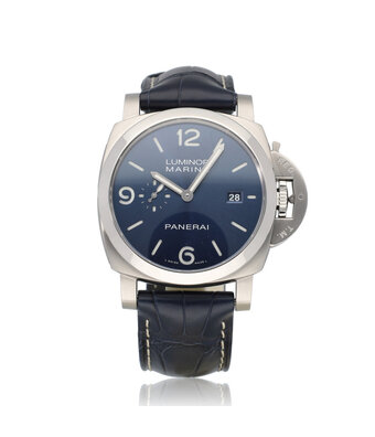Panerai Luminor Marina 44 - 2025 B+P | steel blue alligator strap