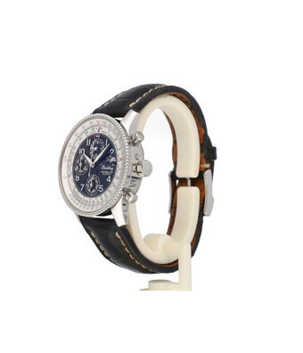Breitling Navitimer Montbrillant Olympus 48 NEW BREITLING SERVICE - steel day date moonphase black L