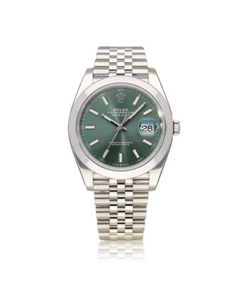 Rolex Datejust 41 NEW ROLEX SERVICE - 2023 B+P | steel mint green Jubilee