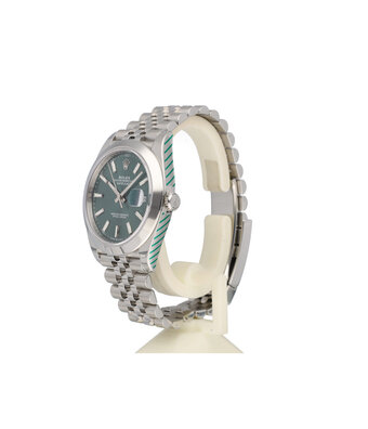 Rolex Datejust 41 NEW ROLEX SERVICE - 2023 B+P | steel mint green Jubilee