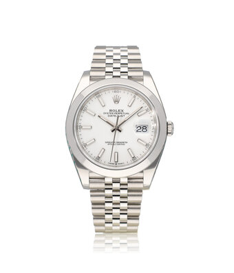 Rolex Datejust 41 - 2025 box + papers | steel white domed Jubilee