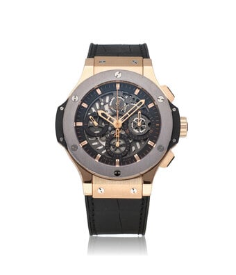 Hublot Big Bang  44 NEW HUBLOT STRAP - 2010 B+P | rose gold - tanatalum - skeleton