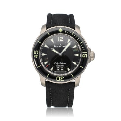 Fifty Fathoms Grande Date 45 titanium 2022 + papers | NEW BLANCPAIN SERVICE