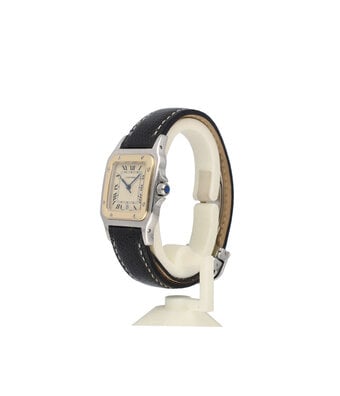 Cartier Santos de Cartier Galbée 34,8 NEW CARTIER SERVICE - 1996 B+P | steel / gold quartz | ref.