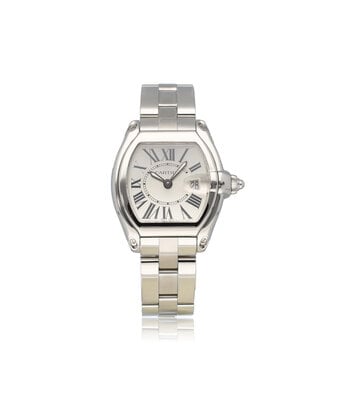 Cartier Roadster  31 - 2011 B+P | date steel silver roman  | ref. W62016V3 |