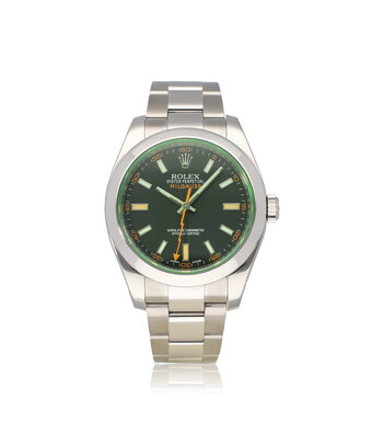 Rolex Milgauss 40 2015 + papers | steel black orange - green - GV Oyster