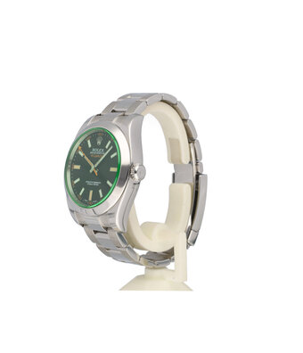Rolex Milgauss 40 2015 + papers | steel black orange - green - GV Oyster