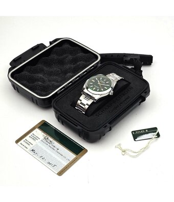 Rolex Milgauss 40 2015 + papers | steel black orange - green - GV Oyster
