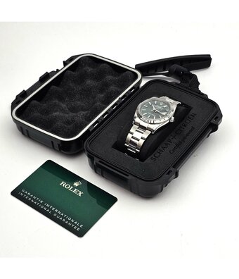 Rolex Datejust 36 2023 + papers | green steel - white gold fluted Oyster