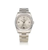 Rolex Oyster Perpetual 34 NEW ROLEX SERVICE - 2008 box + papers | steel silver domed Oyster