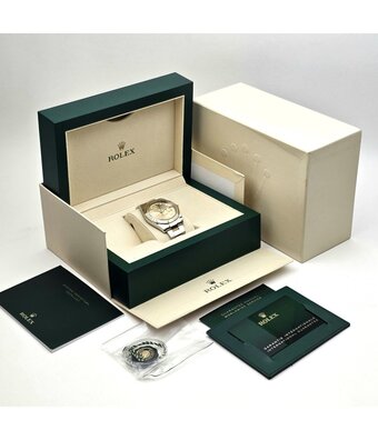 Rolex Datejust 41 2024 box + papers | steel - gold champagne diamond Oyster