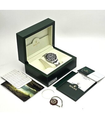 Rolex Submariner Date 40 NEW ROLEX SERVICE - 2005 box + papers | steel black Oyster