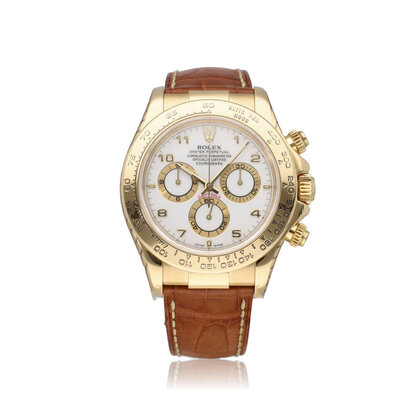 Daytona  40 NEW ROLEX SERVICE - 2004 box + papers | yellow gold white