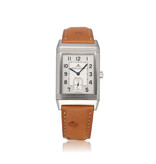 Jaeger-LeCoultre Reverso Grand taille 26 NEW JLC STRAP - 2002 B+P | steel silver alligator leather