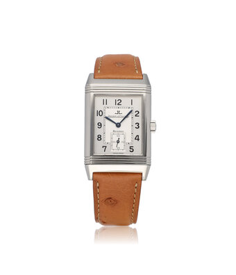 Jaeger-LeCoultre Reverso Grand taille 26 NEW JLC STRAP - 2002 B+P | steel silver alligator leather