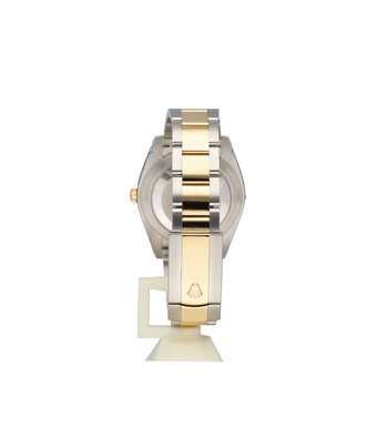 Rolex Datejust 41 NEW ROLEX SERVICE - 2023 B+P | motif - blocks  - fluted steel - gold champagne
