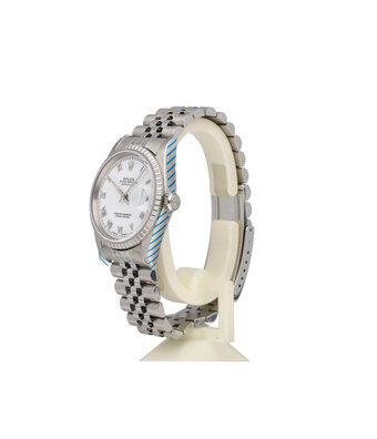 Rolex Datejust 36 NEW ROLEX SERVICE - 1996 B+P | steel white roman Jubilee