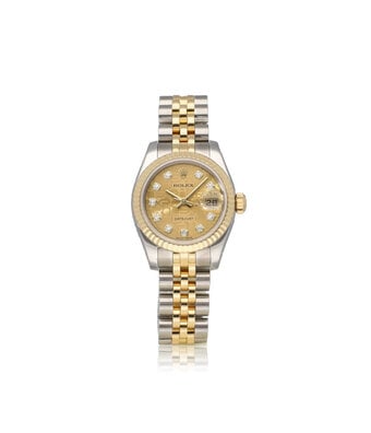 Rolex Lady-Datejust 26 2015 + papers | steel - gold champagne diamond Jubilee - computer