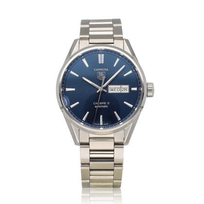 Carrera Calibre 5 41 - box + papers | Calibre 5 with blue dial