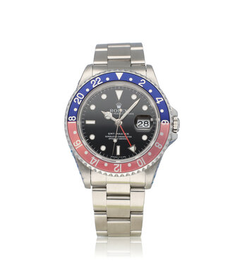 Rolex GMT-Master  40 NEW ROLEX SERVICE - 1995 B+P | steel Pepsi Oyster