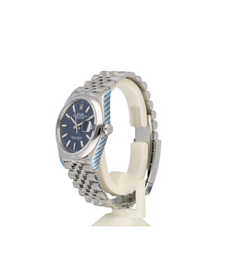 Rolex Datejust 36 NEW ROLEX SERVICE - 2020 B+P | domed steel blue Jubilee