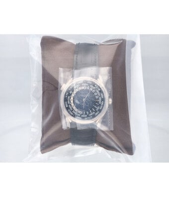 Patek Philippe Complications World Time 39,8 NEW PP SERVICE - SEALED - white gold black 175th anniversary