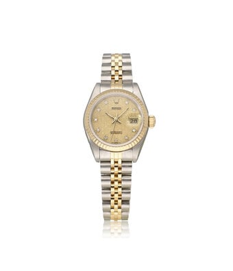 Rolex Lady-Datejust 26 NEW ROLEX SERVICE -  1987 B+P | steel - gold champagne Jubilee computer d