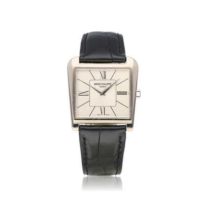 Gondolo  32 trapeze white gold silver | NEW PATEK STRAP