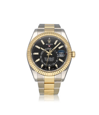 Rolex Sky-Dweller  42 2017 box + papers | steel - gold Oyster black