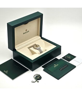 Rolex Lady-Datejust 28 NEW ROLEX SERVICE - 2021 B+P | steel - gold champagne factory diamond Jub