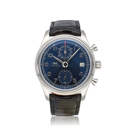 Portugieser Chronograph Classic Edition Laureus Sport for good 42 NEW IWC STRAP | steel bl