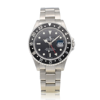 GMT-Master II 40 NEW ROLEX SERVICE - 2003 box + papers | steel black Oyster