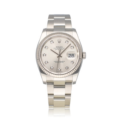 Datejust 36 - 2018 box + papers | steel diamond dial Oyster