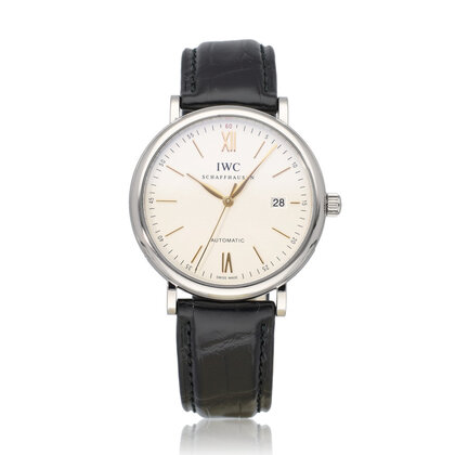 Portofino Automatic 40 NEW IWC STRAP - 2019 box + papers | steel silver alligator leather