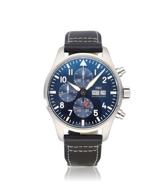 IWC Pilot's Watch Chronograph 43 steel blue day-date 2024 box + papers