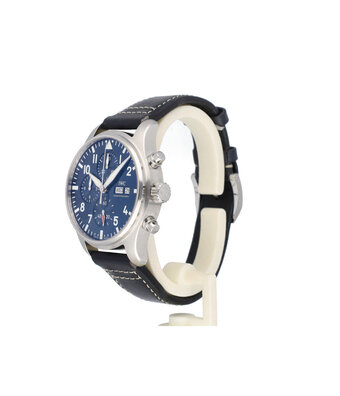 IWC Pilot's Watch Chronograph 43 steel blue day-date 2024 box + papers
