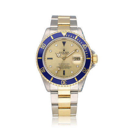 Submariner Date 40 SERTI - 1997 + papers | steel - gold sultan sapphire diamond blue - blu