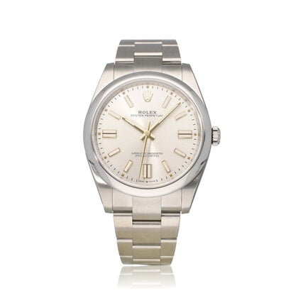 Oyster Perpetual 41 steel silver - gold domed 2025 + papers