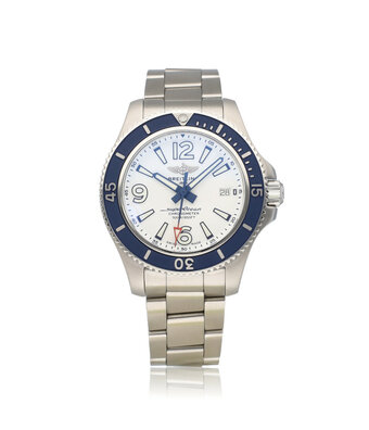 Breitling Superocean Automatic 42 NEW BREITLING SERVICE - 2023 B+P | steel white