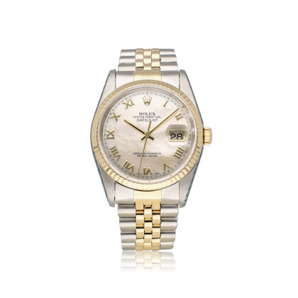 Datejust 36 NEW ROLEX SERVICE | steel - yellow gold MOP - pearl - tahitian - 1996